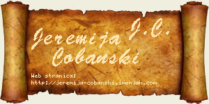 Jeremija Čobanski vizit kartica